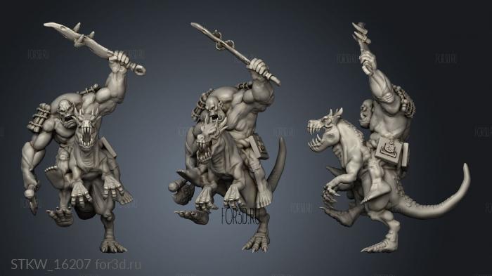 Big Riders Heavy Orcs Dino stl model for CNC