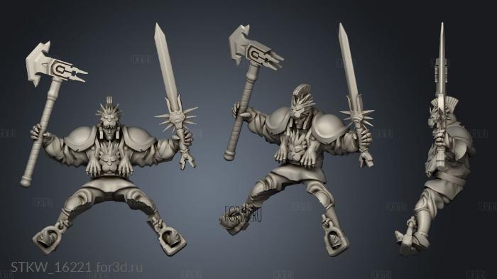 Demigryph Rider stl model for CNC