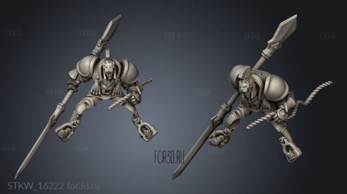 Demigryph Rider stl model for CNC