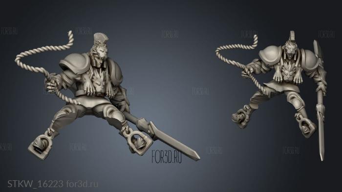 Demigryph Rider stl model for CNC