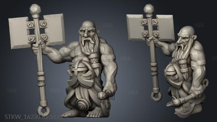 Dwarf Lord king dwarf stl model for CNC