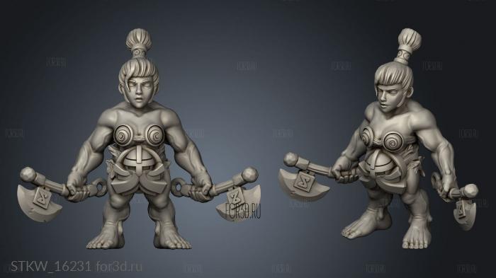 Savage Dwarves stl model for CNC