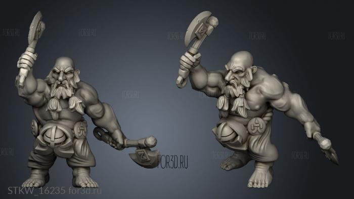 Savage Dwarves stl model for CNC