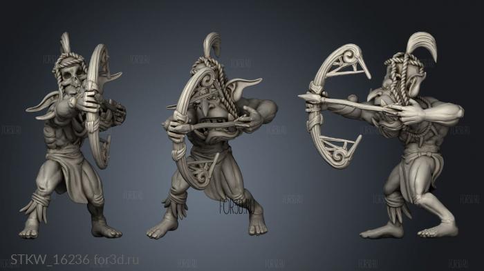 Silvan Goblin Archer stl model for CNC