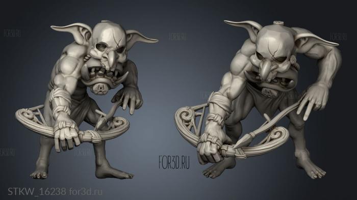 Silvan Goblin Archer stl model for CNC