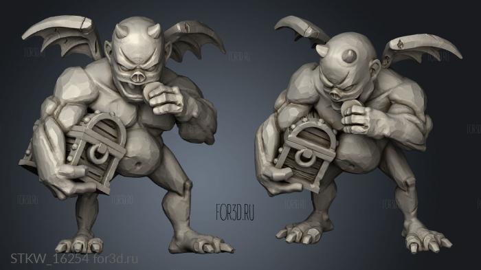 Gargoyle stl model for CNC
