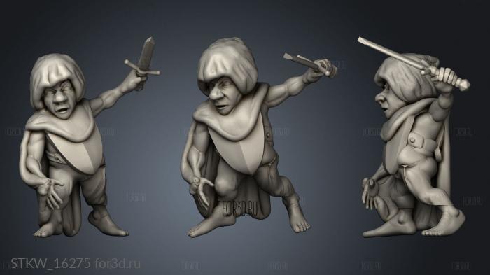 Halfling 3d stl модель для ЧПУ