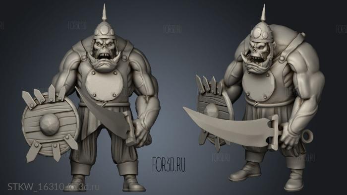 Orc Warrior 3d stl модель для ЧПУ