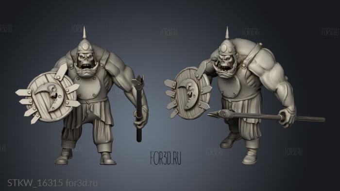 Orc Warrior 3d stl модель для ЧПУ