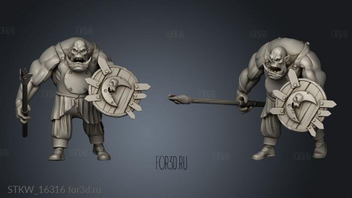 Orc Warrior 3d stl модель для ЧПУ