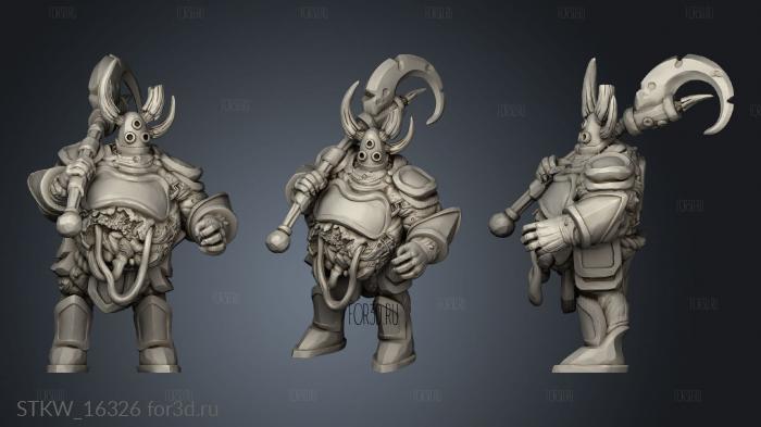 Putrid Warrior stl model for CNC