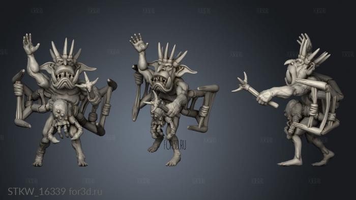 Goblin Shaman stl model for CNC