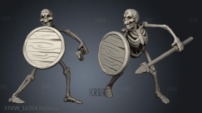 Skeleton Warriors stl model for CNC