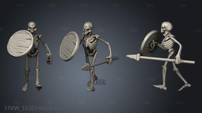 Skeleton Warriors stl model for CNC