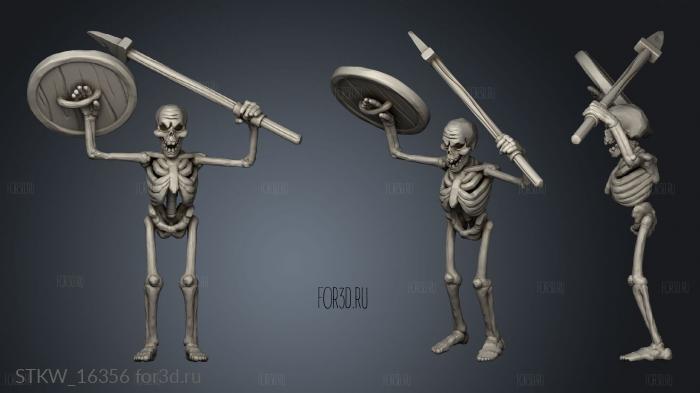 Skeleton Warriors stl model for CNC