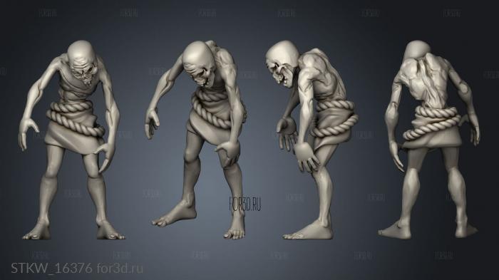 Zombie stl model for CNC