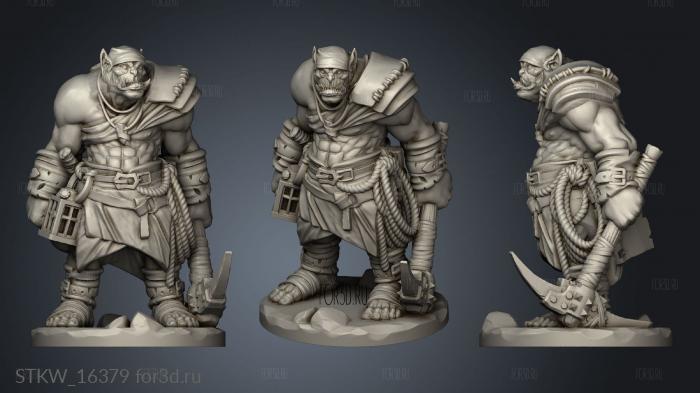 Orc Peon stl model for CNC