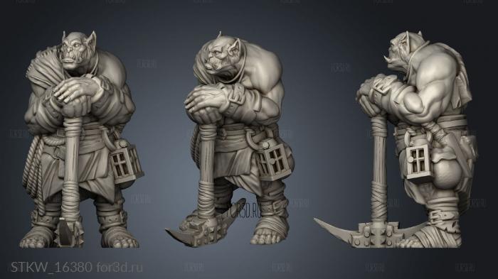 Orc Peon stl model for CNC