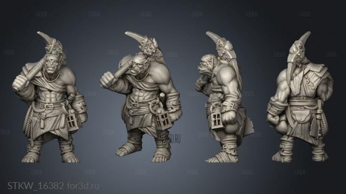 Orc Peon stl model for CNC