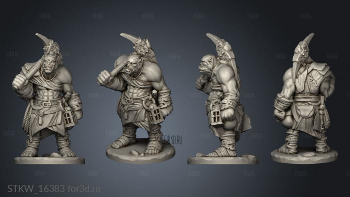 Orc Peon stl model for CNC