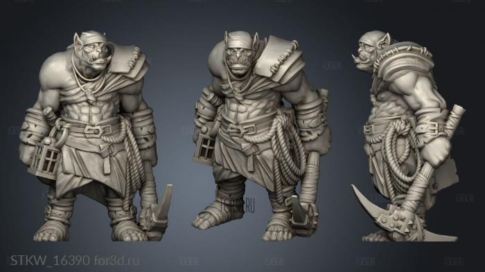 Orc Peon Base stl model for CNC