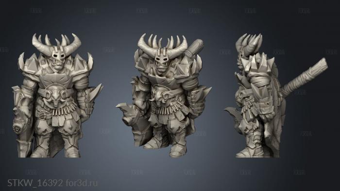 Orc War Chief Base 3d stl модель для ЧПУ