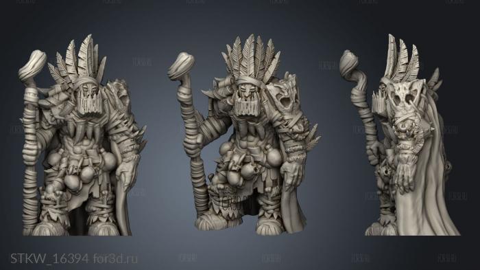 Orc Shaman stl model for CNC