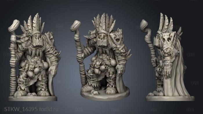 Orc Shaman stl model for CNC