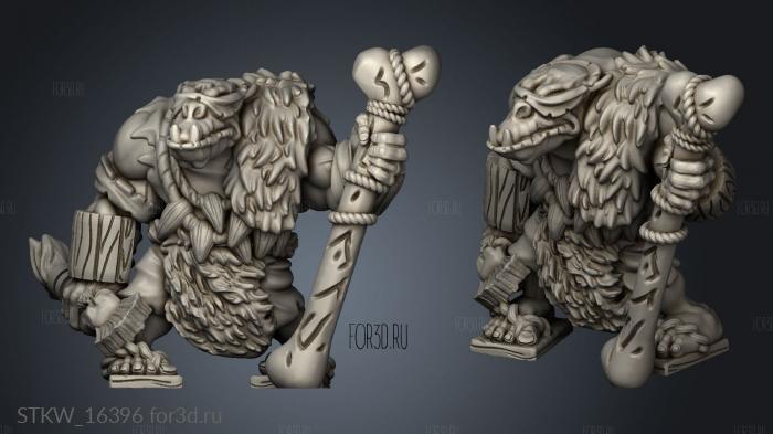 Orc Shaman stl model for CNC