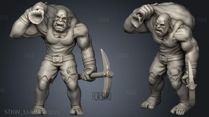 ORC Peon miner 3d stl модель для ЧПУ