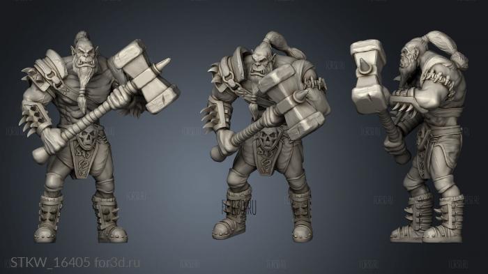 Orc Brute Mace stl model for CNC