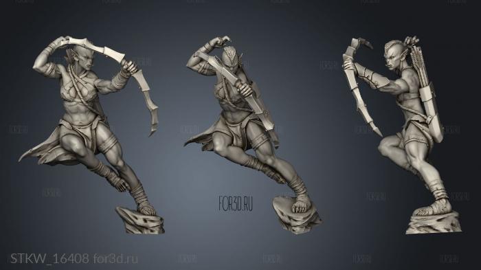 Orc Archers Female Archer stl model for CNC