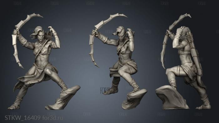 Orc Archers Female Archer stl model for CNC