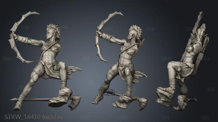 Orc Archers Female Archer stl model for CNC