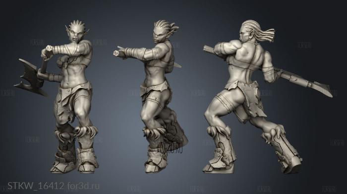 Orc Female Warrior 3d stl модель для ЧПУ