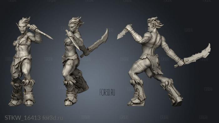 Orc Female Warrior 3d stl модель для ЧПУ