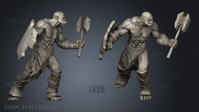 Orc Warrior 3d stl модель для ЧПУ