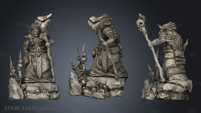 ORC HORDE SHAMAN stl model for CNC