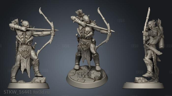 Orc Archer stl model for CNC