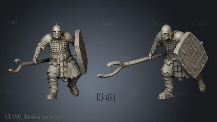 Orcos With spear stl model for CNC