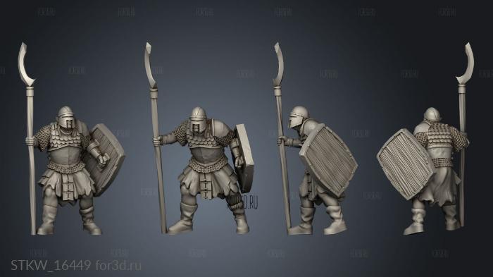 Orcos With spear stl model for CNC