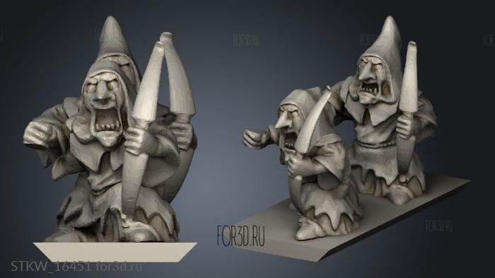 orc Archers stl model for CNC