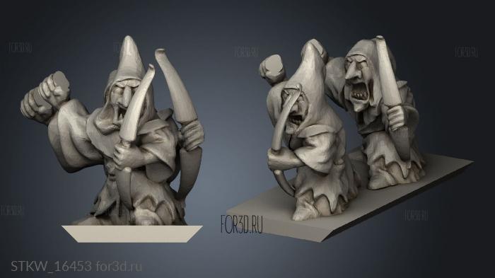 orc Archers stl model for CNC