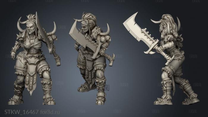 Orcs Female stl model for CNC