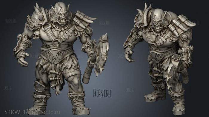 Orcs Brute stl model for CNC