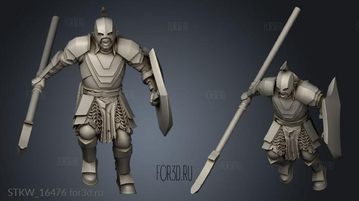 Orcs Spears stl model for CNC