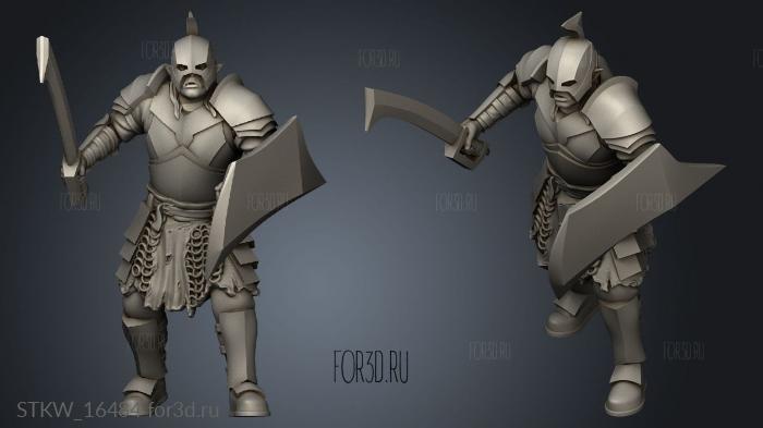Orcs Swords stl model for CNC
