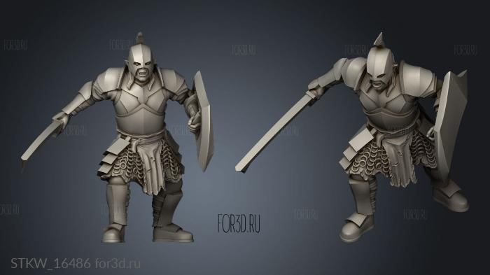 Orcs Swords stl model for CNC