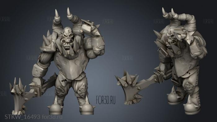 orc warrior 3d stl модель для ЧПУ