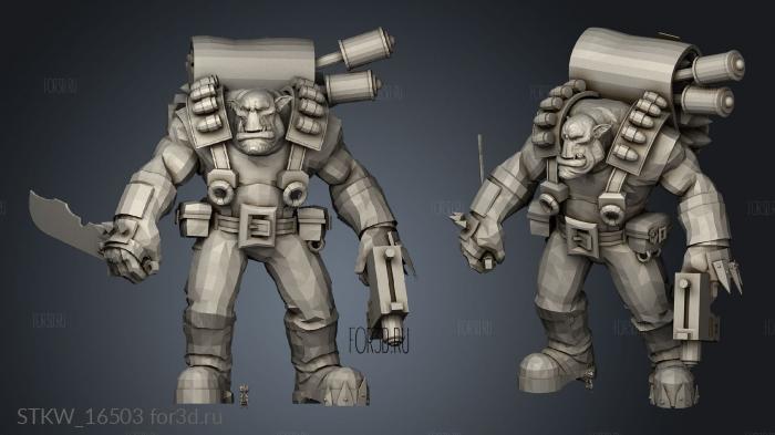 Ork Kommando and Warhammer Ultramarine Squig speed asset 3d stl модель для ЧПУ